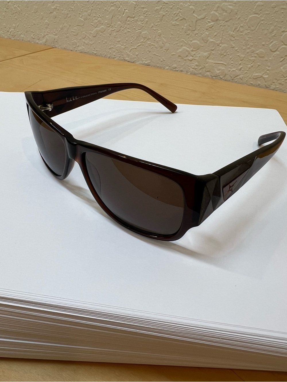 Nicole Miller sheer  Brown Prismatic Sunglasses  size 57-13-130 mm